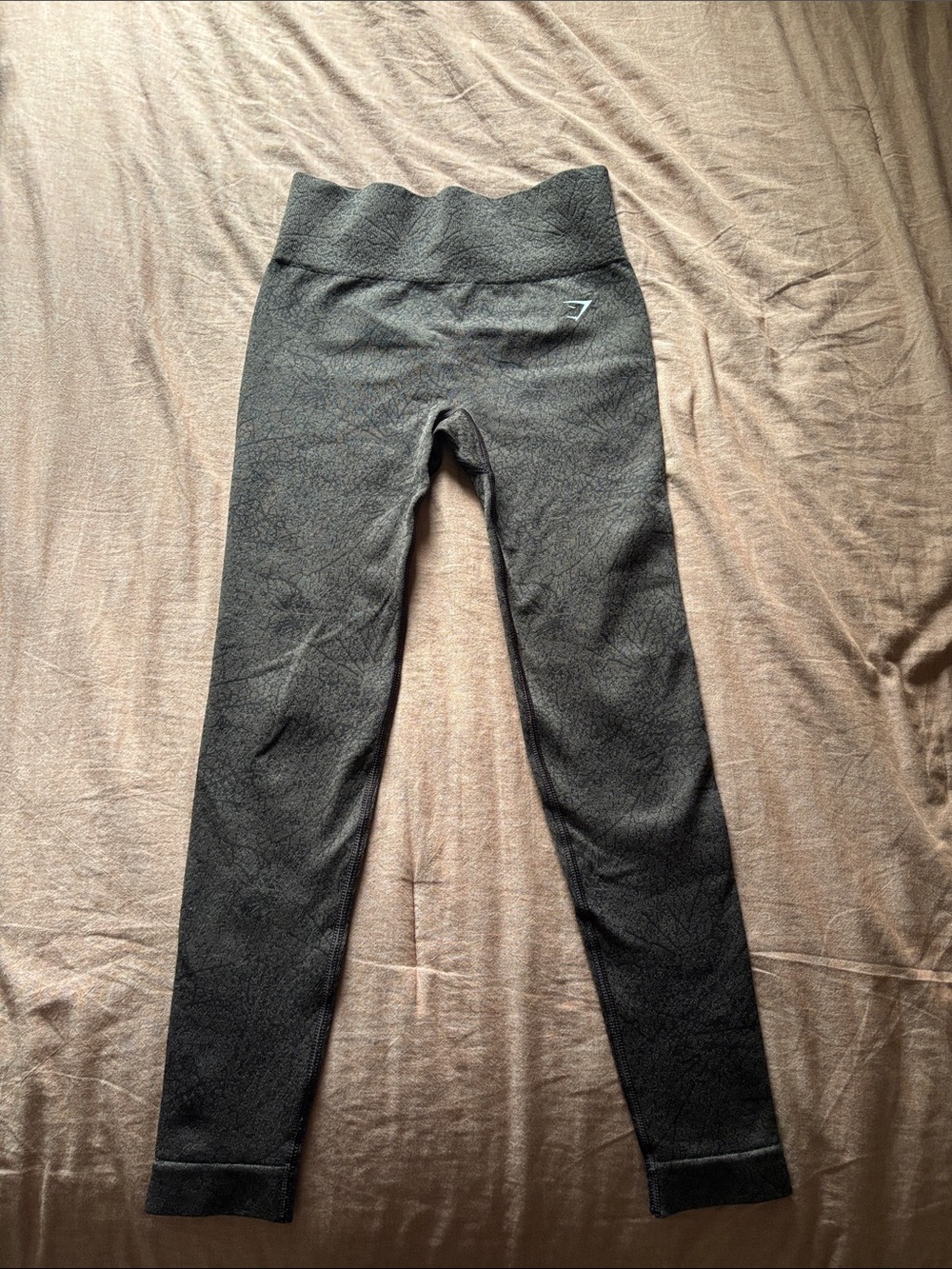 S Brown Gymshark Adapt Pattern Seamless Leggings